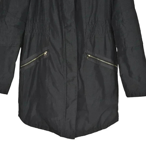 Ted Baker London Parka Faux Fur Ocke Black Fully Lined Size US 4  TB 1 - Picture 3 of 16